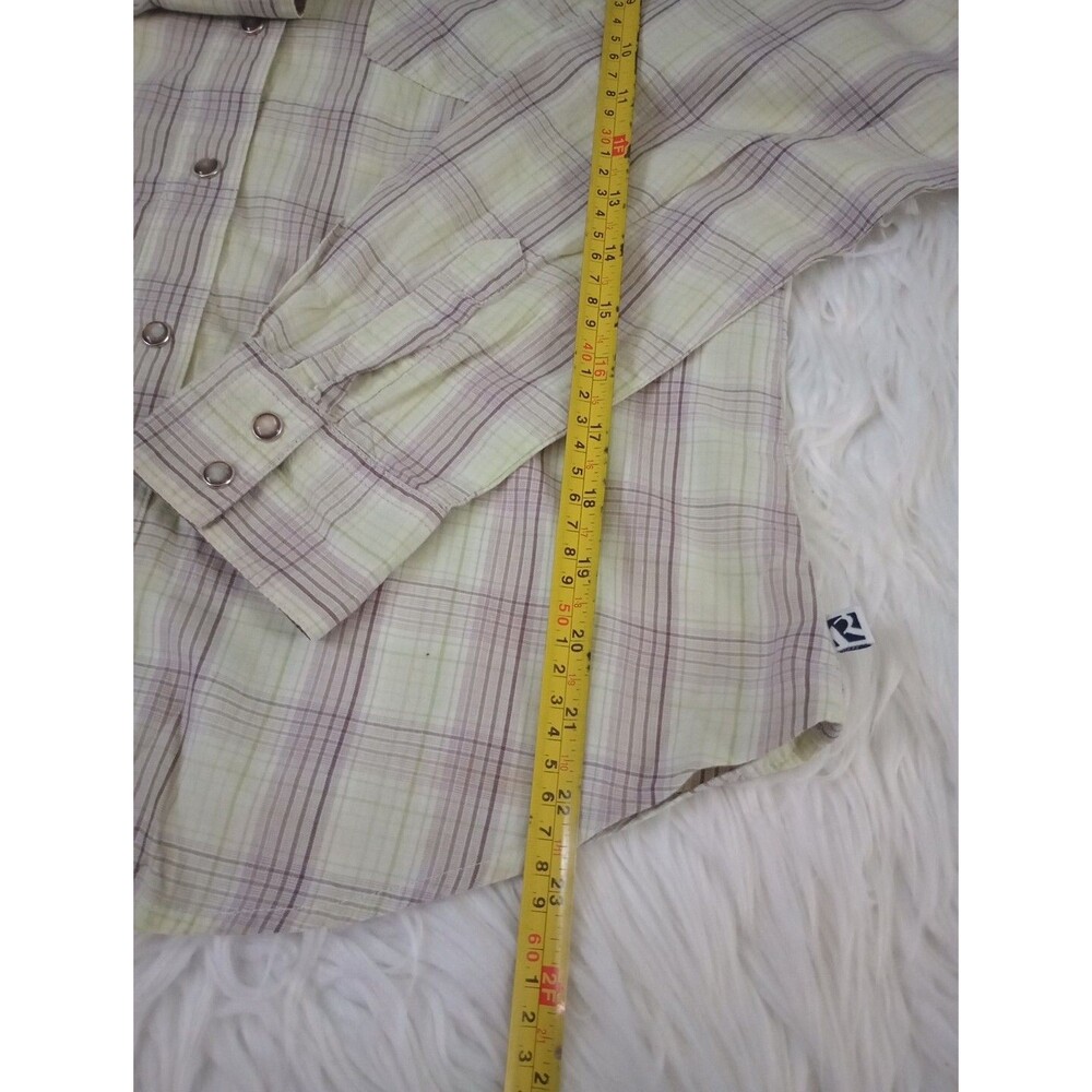 Vintage Rockies Women's Western shirt Red Plaid Size M Button Up Long Sleeve - Picture 3 of 9